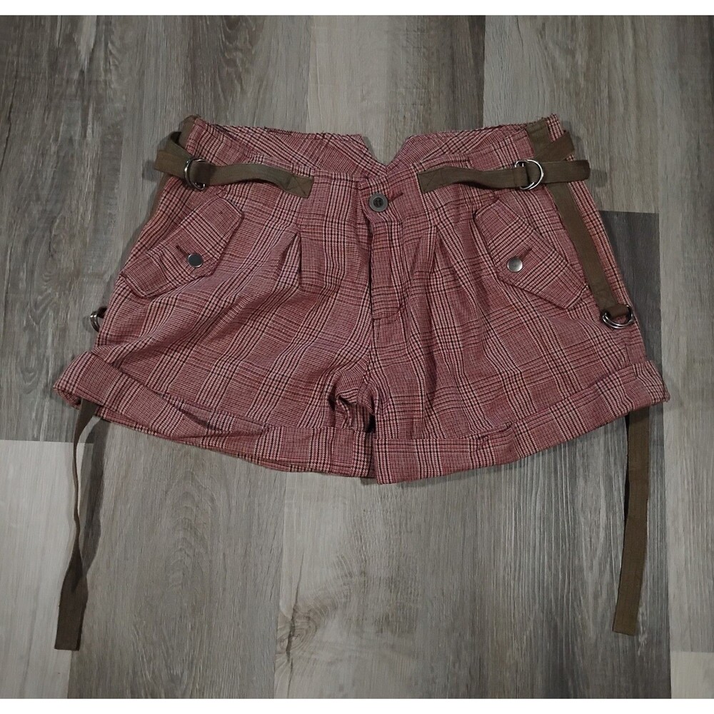 Vintage Forever 21 Plaid Shorts Women’s Size Medium Cotton Pink Brown